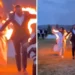 Newlyweds Set On Fire