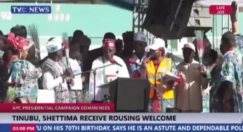 VIDEO: Tinubu Goofs In First APC Campaign Outing, Says God Bless PDP