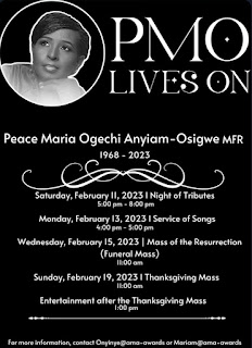 Peace Anyiam-Osigwe Burial Date