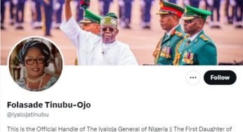 Tinubu’s Daughter Adds ‘First Daughter Of FRN’ To Twitter Bio