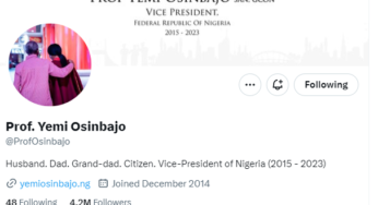 Twitter Removes Osinbajo’s Verification Tag