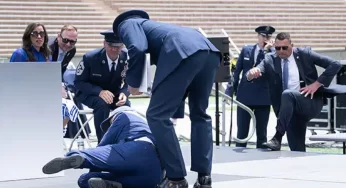 VIDEO: Biden Falls On Stage At Airforce Academy Graduation Ceremony
