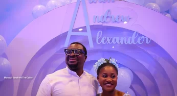 PHOTOS: AY Makun, Tee A, Others Attend Ali Baba’s Triplets Dedication In Lagos