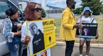 PHOTOS: Protesters Storm US Lab, Demand Clarification In Mohbad Toxicology Test