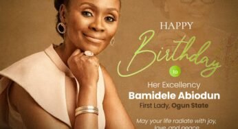 Aare Adetola EmmanuelKing Congratulates Ogun State First Lady, Mrs. Bamidele Abiodun, On Her 57th Birthday