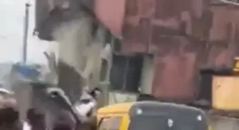 VIDEO: Watch Terrifying Moment Two-Storey Building Collapsed In Lagos