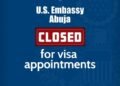 US Embassy Suspends Visa Appointments