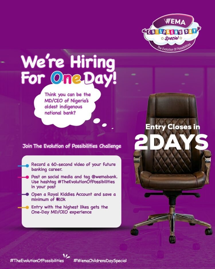 Wema Bank One-Day MD/CEO