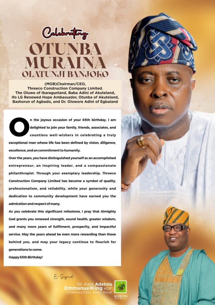 Otunba Muraina Banjoko at 65